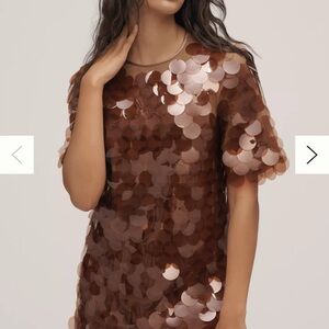 *NEW* SAYLOR Stara Copper Sequin Mini Dress Sz XS